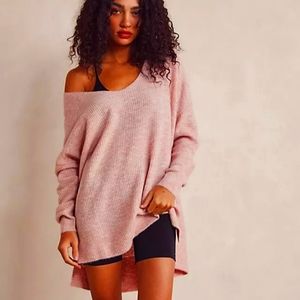 Free People Waffle-knit Pullover